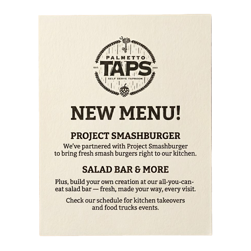 Palmetto Taps - Our Food