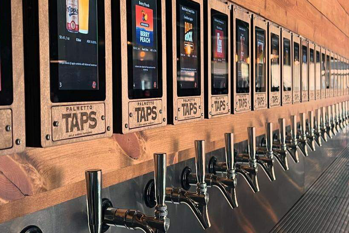 Palmetto Taps self-serve tap wall
